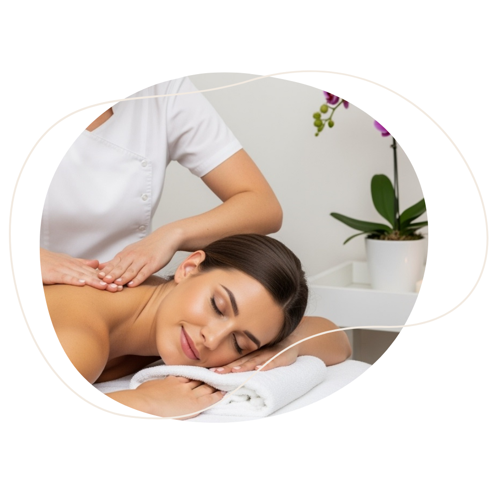 Masöör masseerib klienti, käed turjal